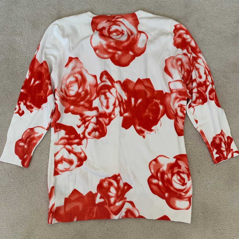 *NEW W TAG* Floral Button-Down Sequin Sweater